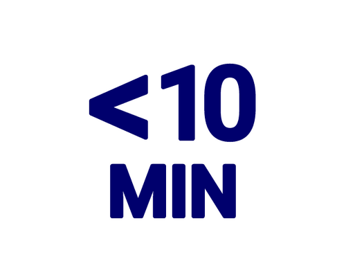 Less than 10 minutes
