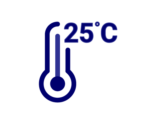 Thermometer icon showing 25°C (temperature)