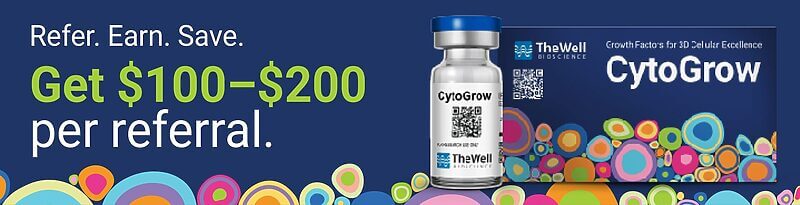 Ad banner offering $100–$200 per referral, showing a CytoGrow bottle on a blue background.